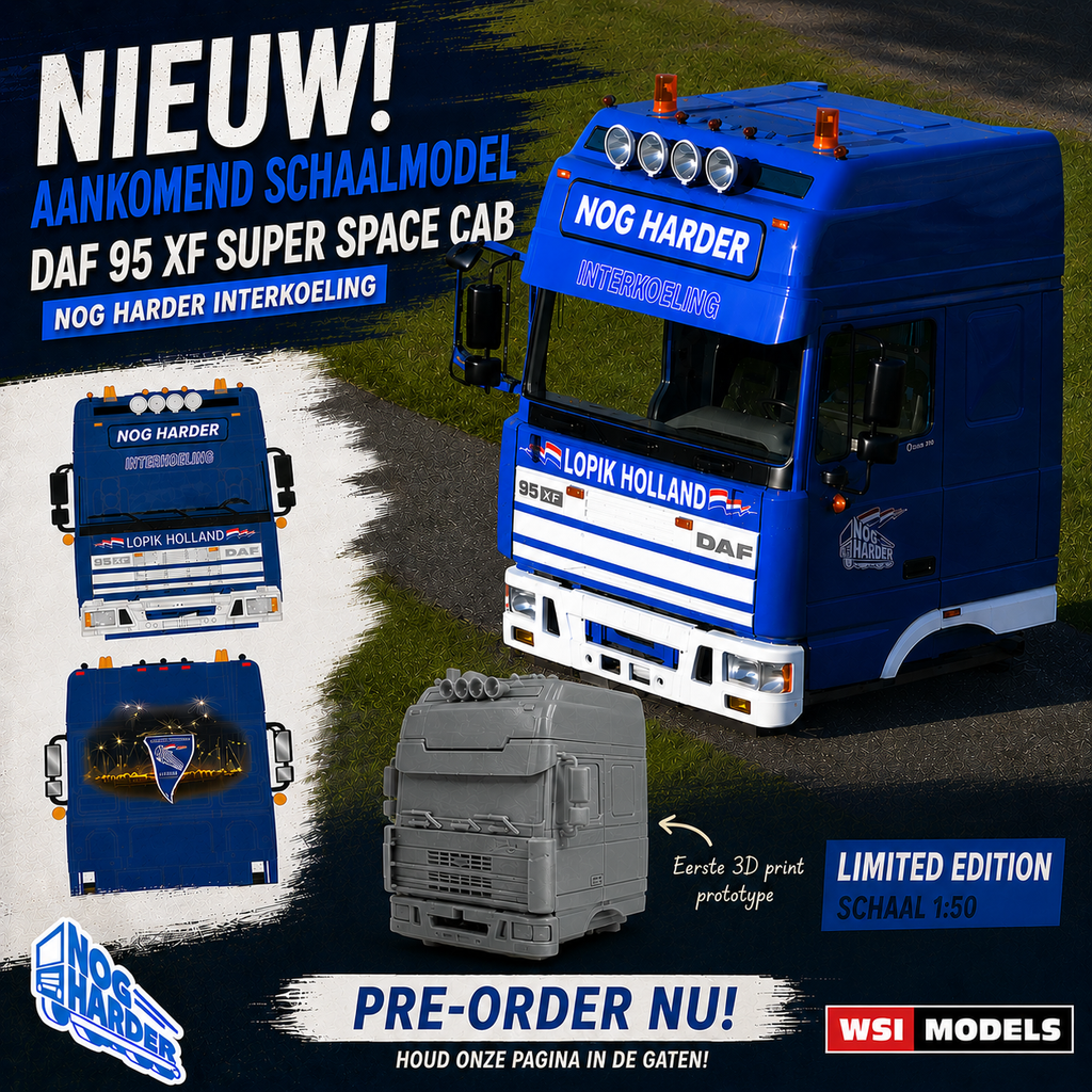 DAF 95 XF Nog Harder Interkoeling – Schaalmodel 1:50 (Pre-order)